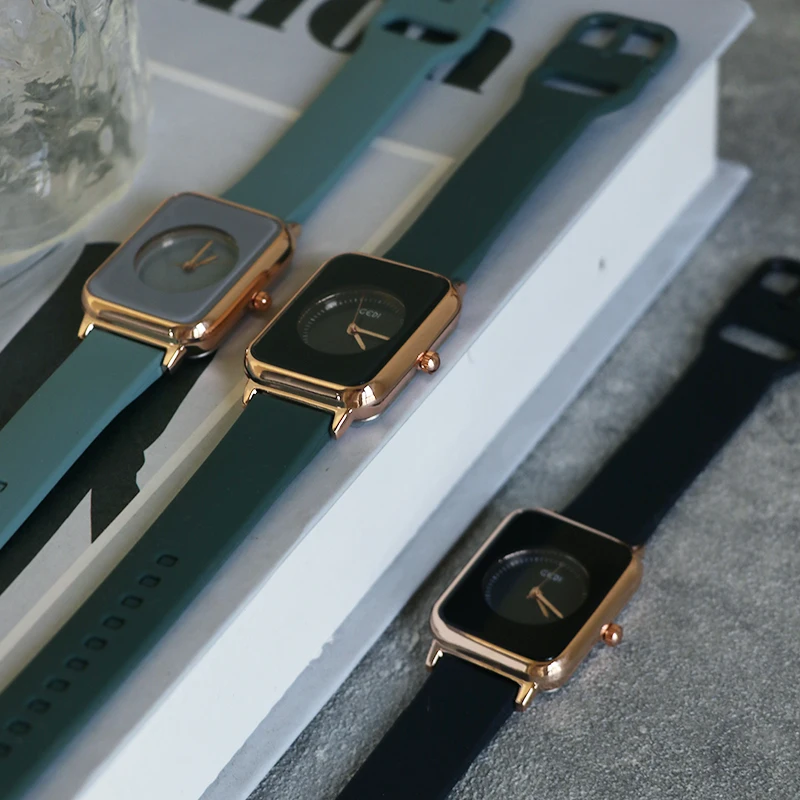 ساعات نسائية بسيطة ومتعددة الاستخدامات وساعات مستطيلة رائعة مع أشرطة جلدية اختيار عالي من الساعات والإكسسوارات النسائية. #1