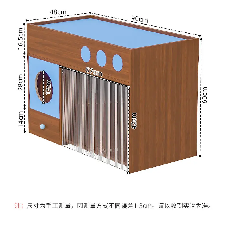 Custom design Medieval cat litter cabinet cat toilet anti-belt sand large cat litter box closed integrated pet supplies storage