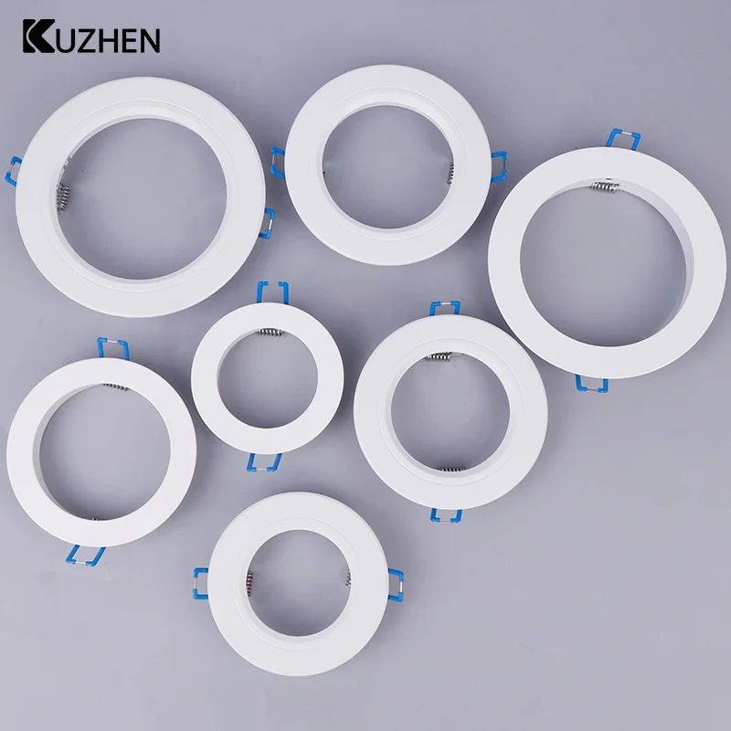 LED Downlight Spotlight Brackets Light Stand Adapters Lamp Shade Rings Hole Enlarge White Outer Frames Cut Out Remedial Circles