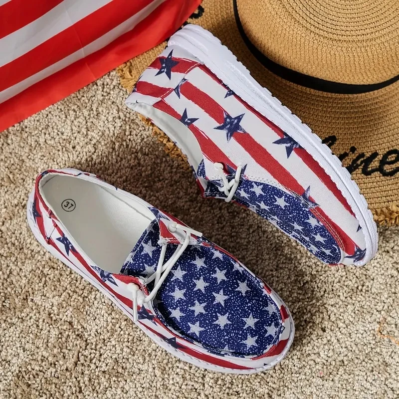 Tênis respiráveis para mulheres, Sapatos LStars Stripes, Designer confortável, Flats ao ar livre, Nova moda