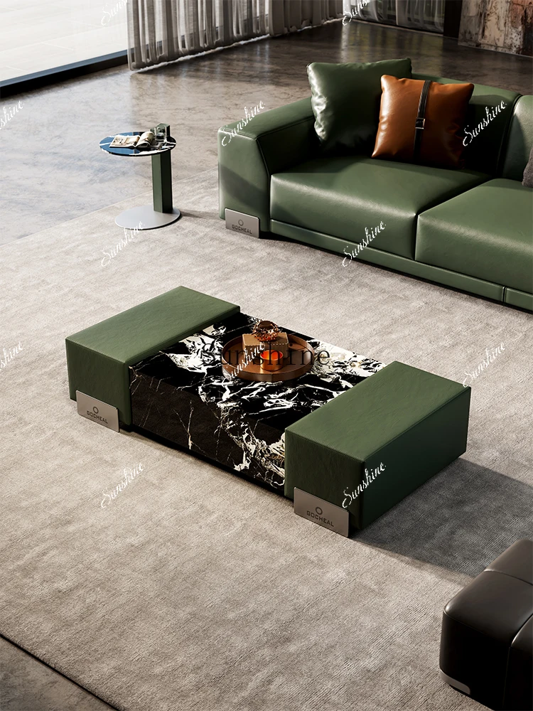 

Italian-style large and small apartment household simple tea table living room light luxury high-end sense FT