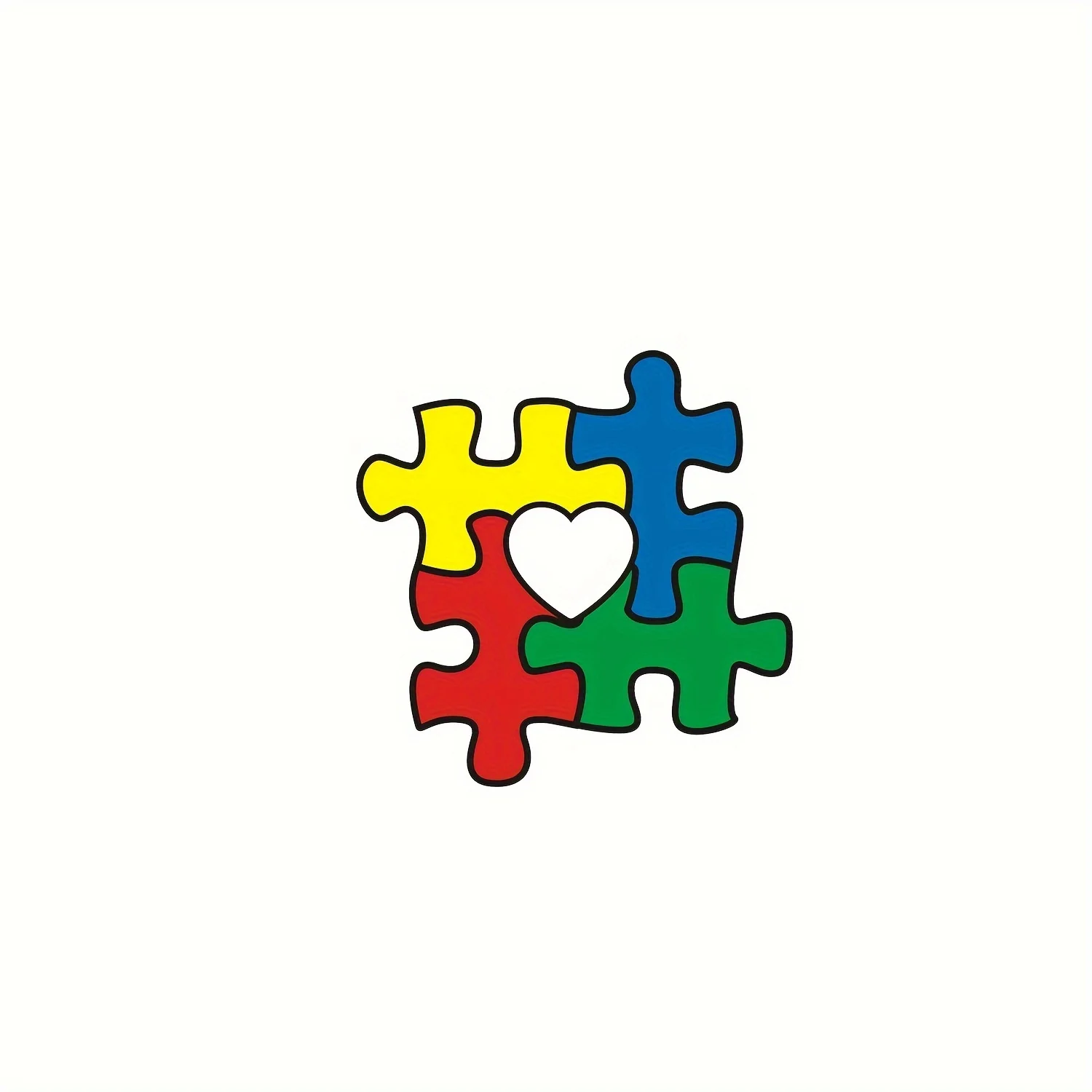 Autism Heart Puzzle Sticker Awareness Vinyl Decal Waterproof Car Laptop Tablet Backpack Wall Decor