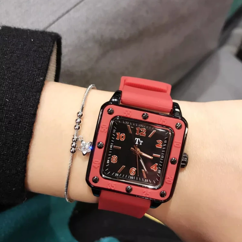 New Fashion Elegant Ladies Watch Trend Casual Square Automatic Waterproof Quartz Watch Birthday Gift