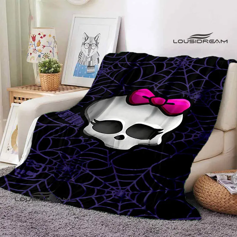 Monster High Anime printing blanket warm blanket Flange blanket Soft and comfortable blanket Home travel blanket birthday gift