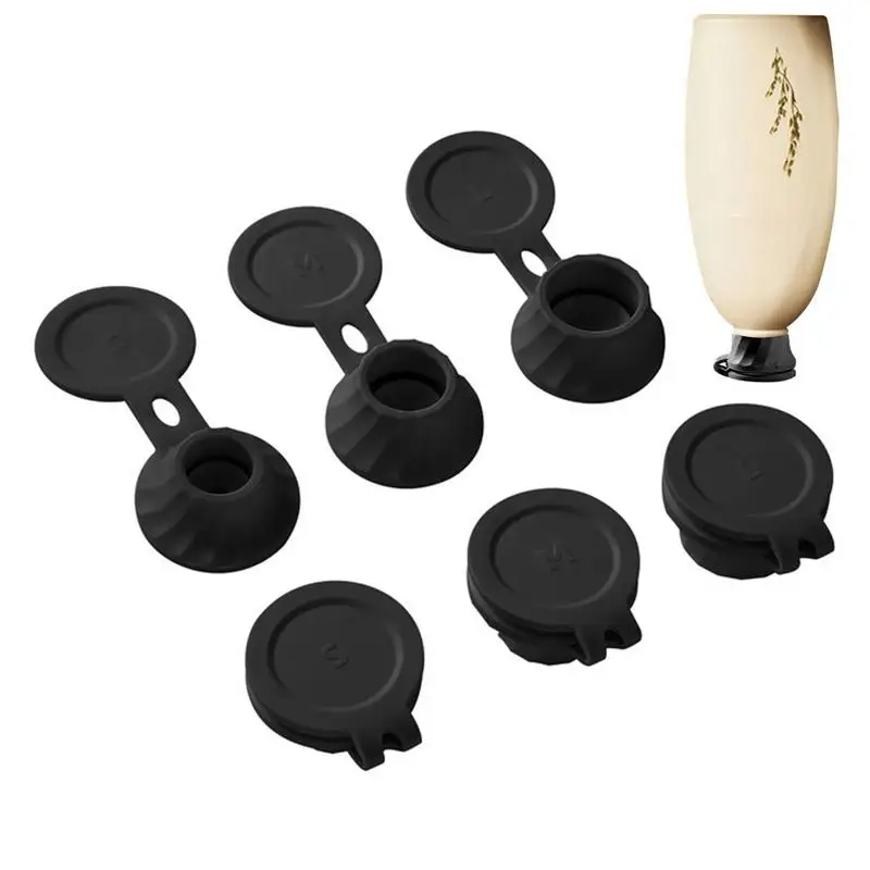 Bottle Emptying Kit Emptying Bottle Caps Set 6Pcs 3 Sizes Transfer Upside Connector Get Down Adapters Every Drop Out
