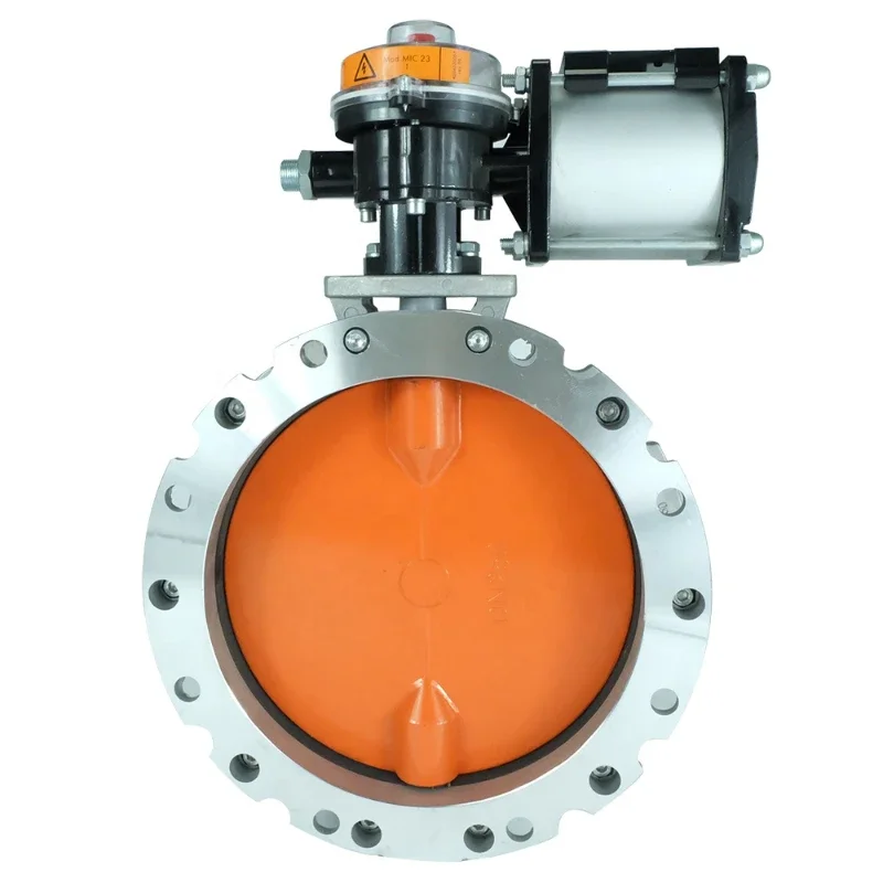 

Pneumatic powder Cement double flanged butterfly valve DN150 Powder pneumatic