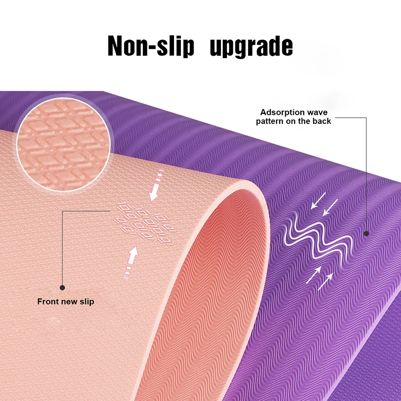 Eco Friendly Workout Gym Mat Tapetes De Yoga Anti-slip Double Layer TPE Yoga Mat 6MM 8MM 10MM 12MM Thickness Online Sale