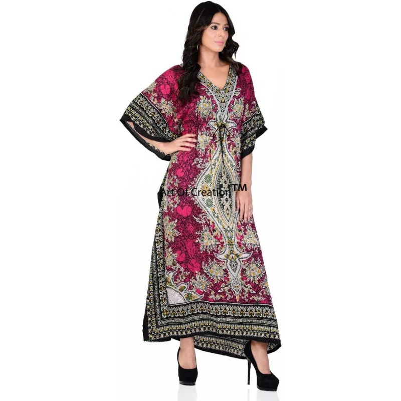 

Women's Kaftan Dress Tunic Long Maxi Plus Size