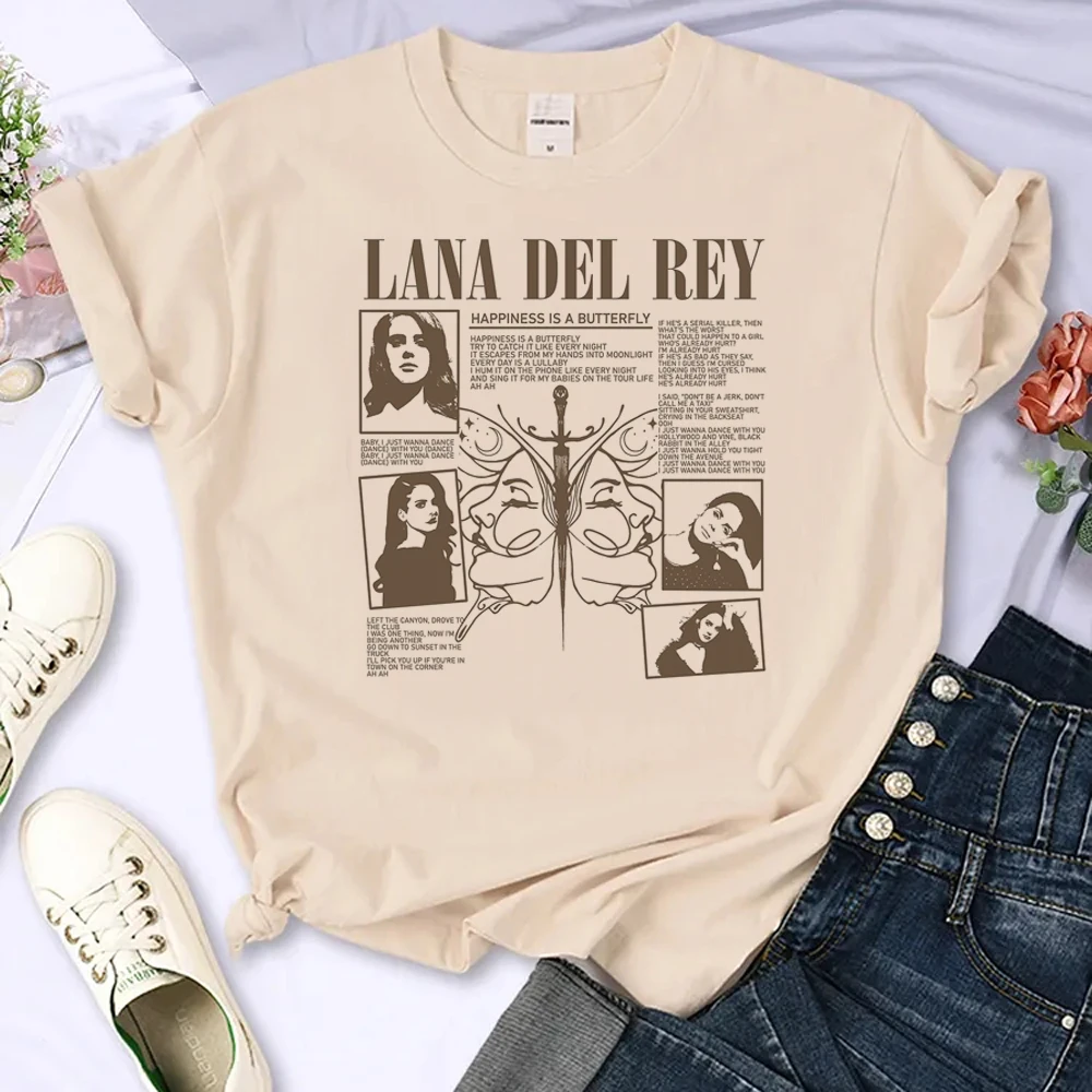 Lana Del Rey t shirt women anime t shirt girl Japanese y2k comic clothing