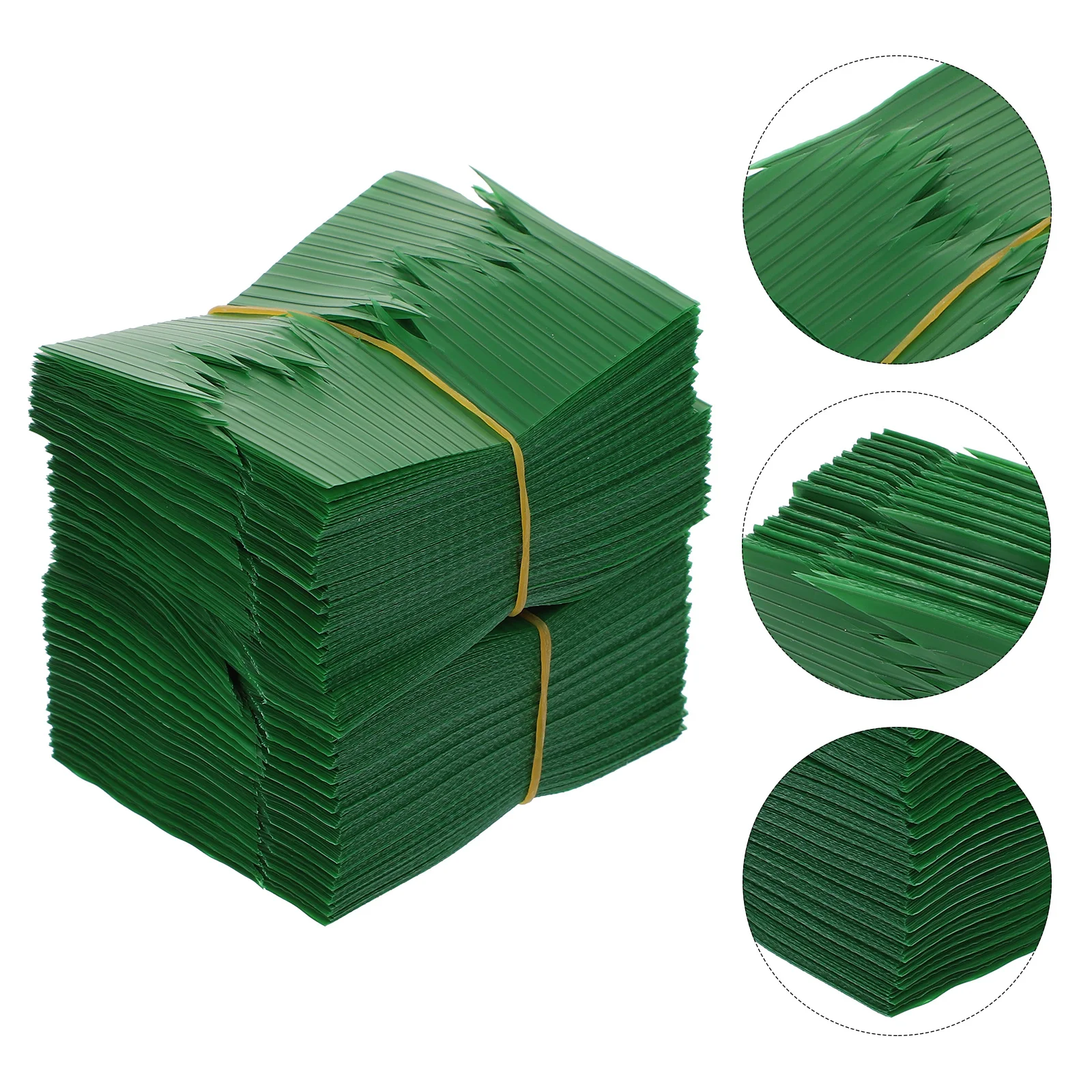 1000Pcs Sushi Decorative Grass Premium Resin Fake Green Leaves Sushi Plate Decor Sashimi Platter Cold Dish Ornament