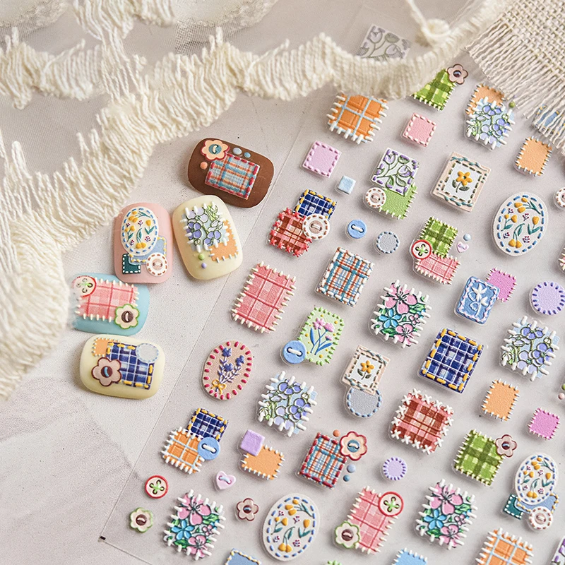 Japanese Style Mobile Phone Nail Stickers Button Small Patch Jewelry Stickers Nail Art Nail Decoration Slider Decals DIY