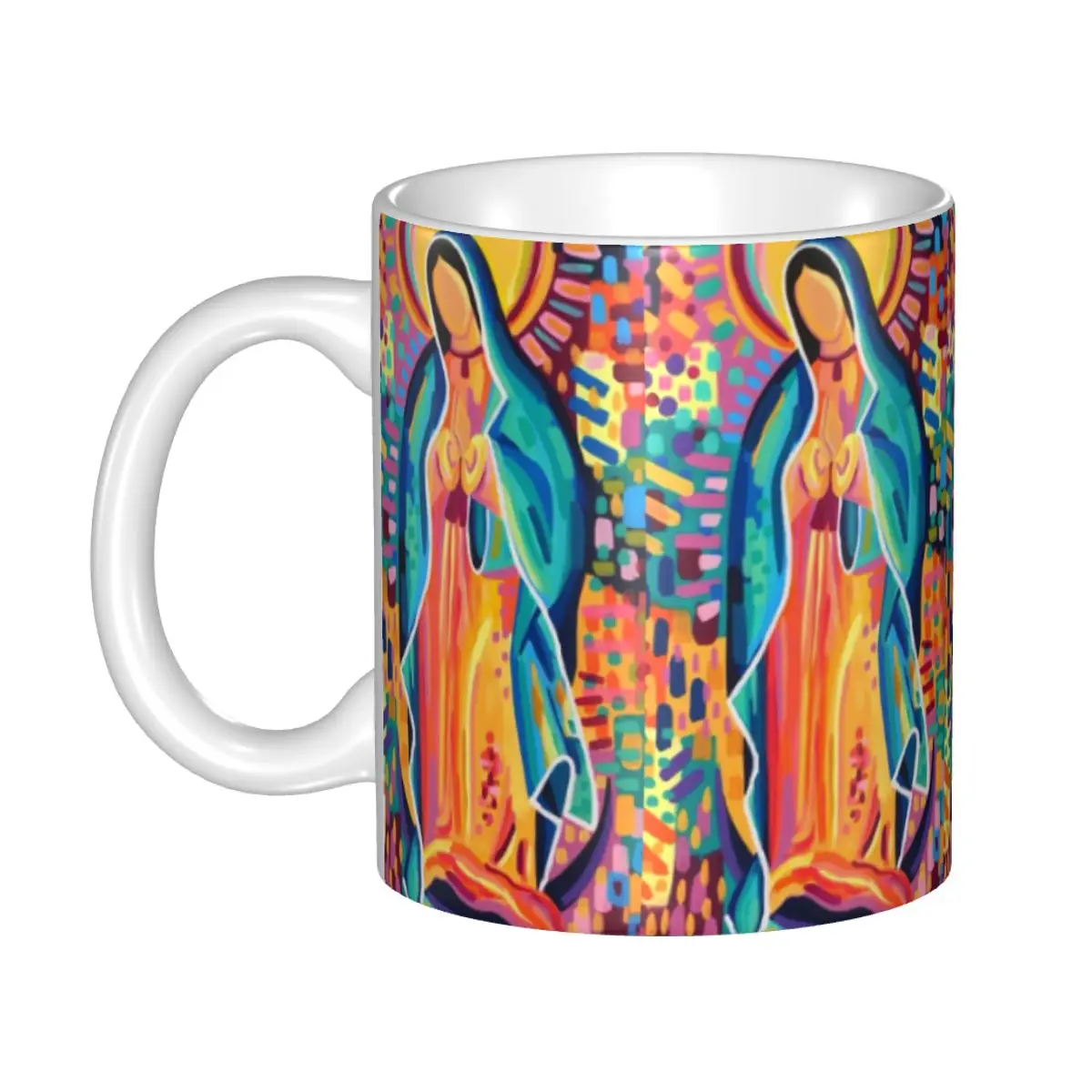 Customized Our Lady Of Guadalupe Mug Virgin Mary Coffee Ceramic Mug Cup Creative Gift