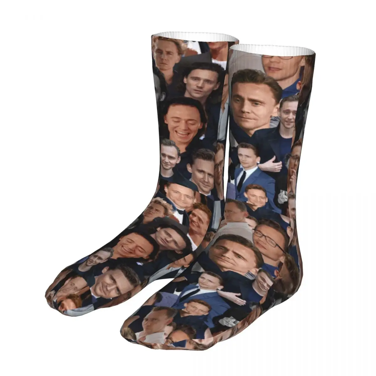 Female Sports Tom Hiddleston Collage Actor Socks Cotton Cartoon Aquarius Zodiac Woman Socks