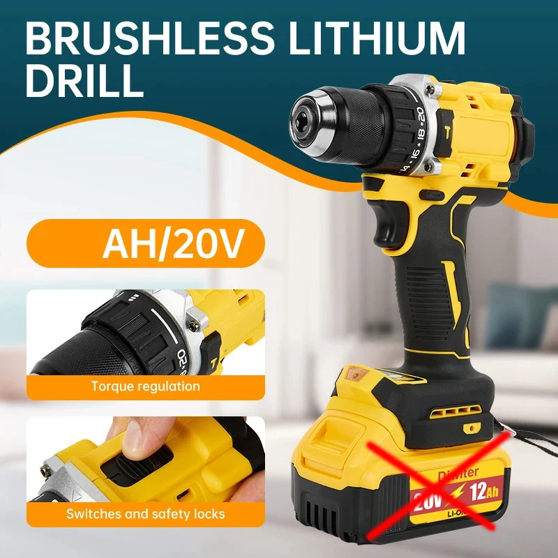 New DCD791 Compact Cordless Drill Screwdriver Multi Functional Rechargeable Electric Power Tool For Dewalt Battery