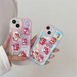 Pink Lotso doll Toy Story3 Strawberry Bear Anime Phone Case For iPhone 15 14 13 12 11 Pro Max 14 15 Plus Case Cute cartoon Cover