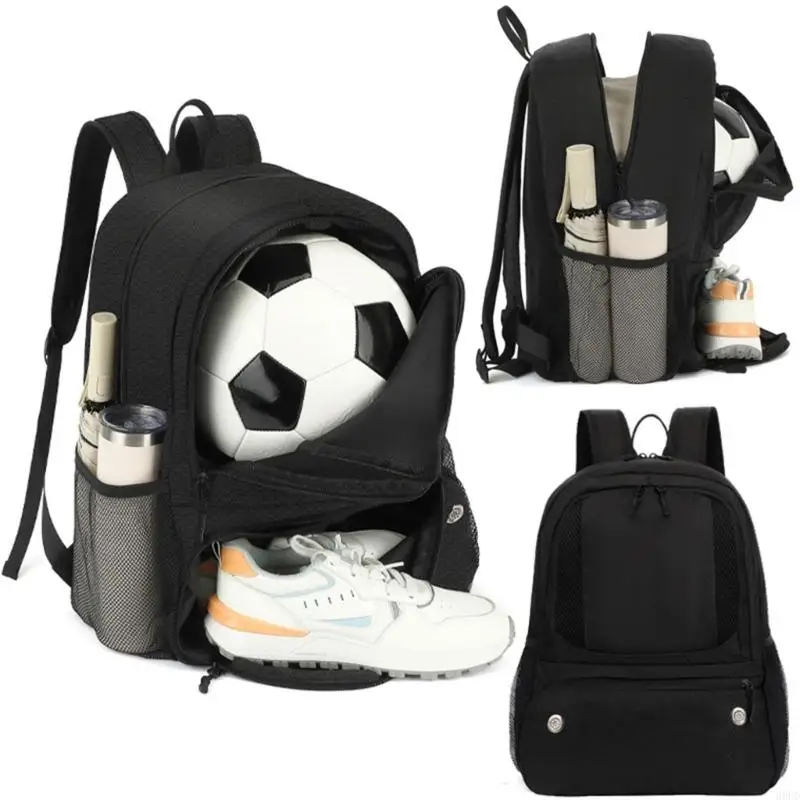 

Large Capacity Basketball Bag with Shoe Compartment Training Sports Backpack 69HD