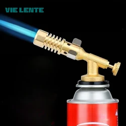 Portable Welding Gas Torch Flame  Butane Burner Outdoor Camping BBQ Lighter Flamethrower Kitchen Supplies Welding Equipment