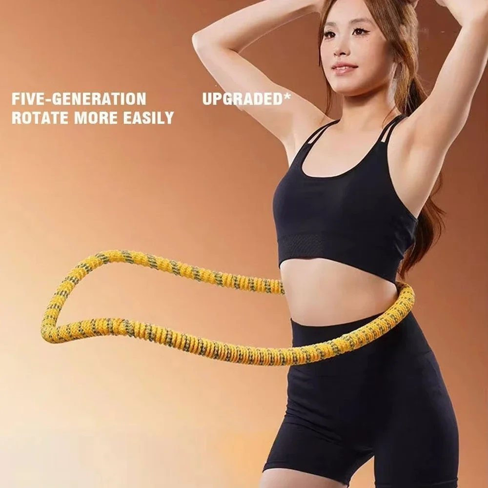 Anillo de fitness plegable: tóner abdominal portátil con resistencia de resorte suave, círculo de ejercicio moldeador de cintura para entrenamientos en casa ​