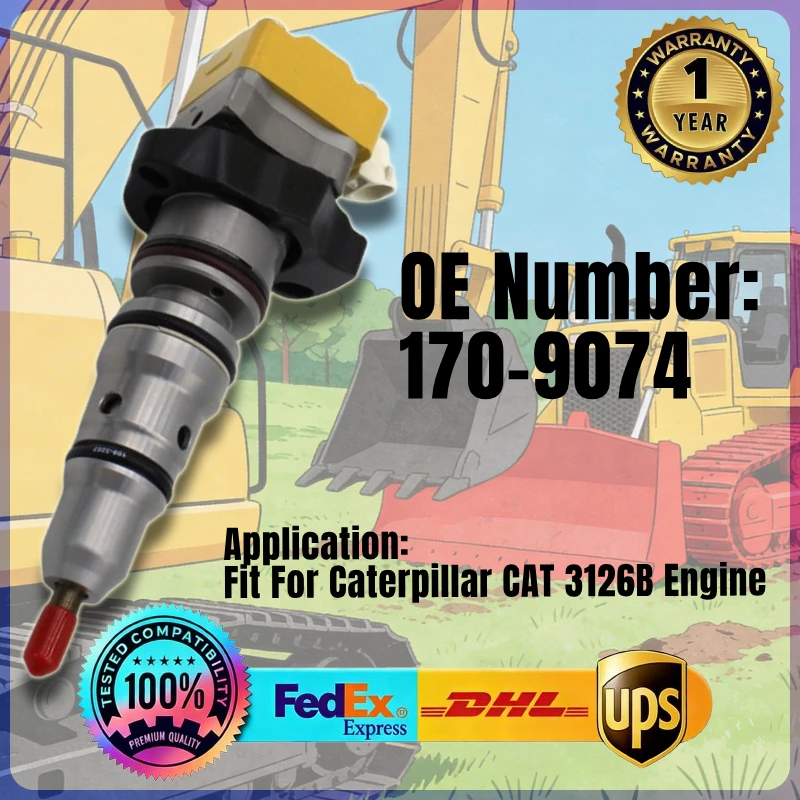 

Fuel Injector 170-9074 1709074 for Caterpillar CAT 3126B Engine