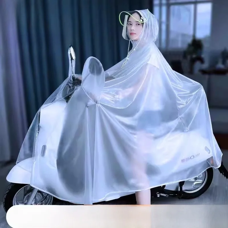 

ex Long Version Bike Raincoat Full Body Waterproof Faionable Riding Specific Rain Poncho for Heavy Rain