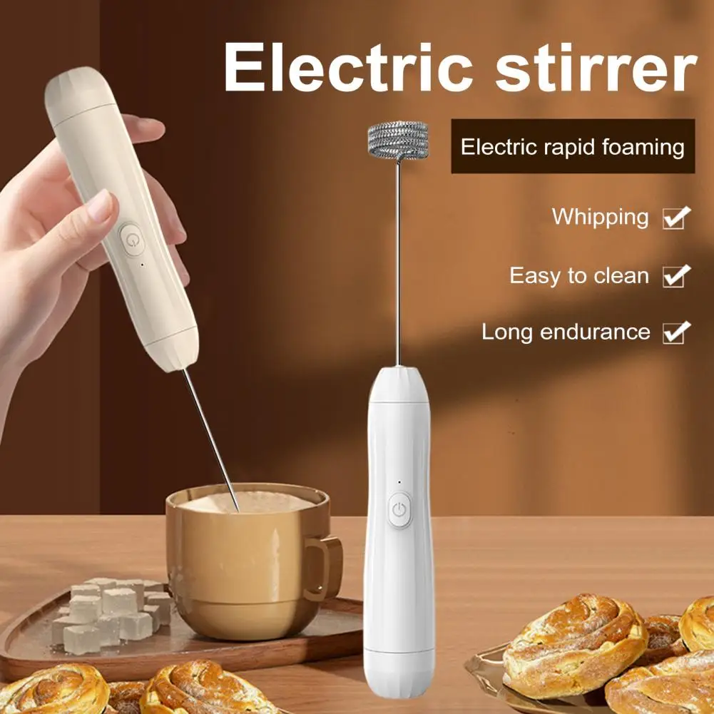 

2-in-1 Milk Frother Electric Mixer Stainless Steel Blender Rechargeable Egg Beater Foam Maker For Coffee Latte Cappuccino Tools
