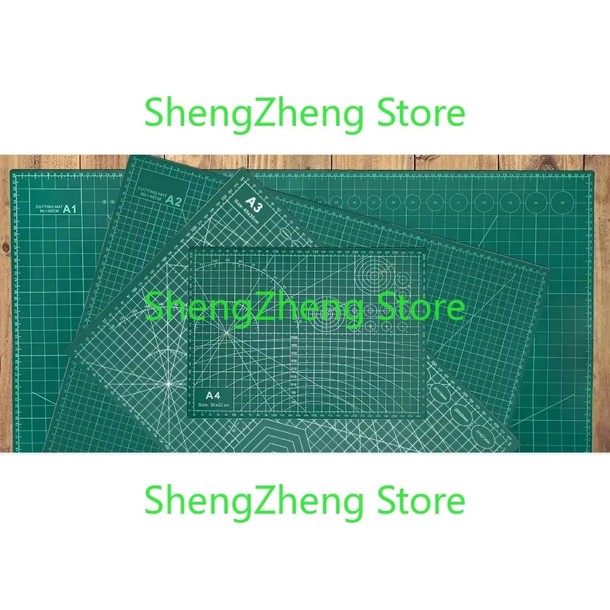 A1 - A4 PVC DIY Craft Self Healing Rotary Cutting Mat Board Craft Quilting Grid Lines Printed Board Green Patchwork Tools