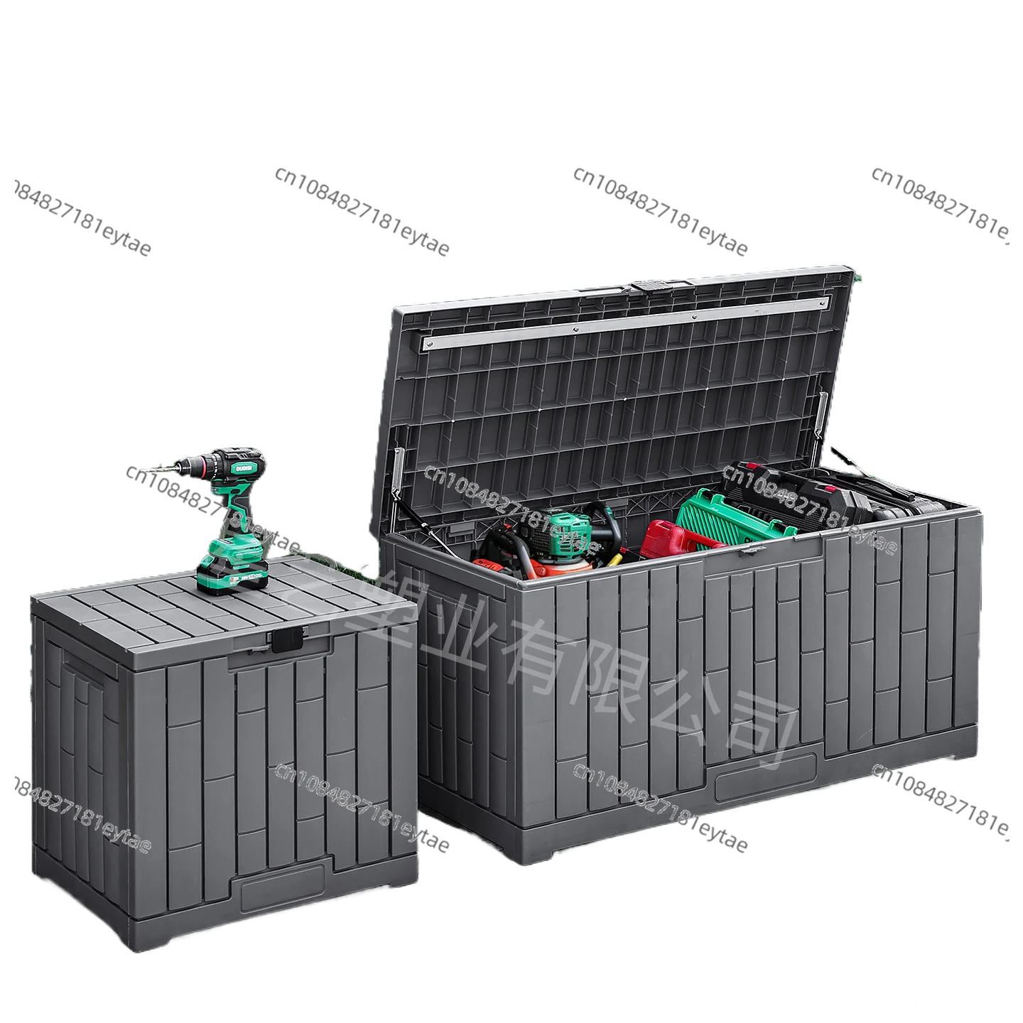 Outdoor Large Storage Box Lockable Dustproof Multi Purpose Garden Patio Tool Shed Organizer