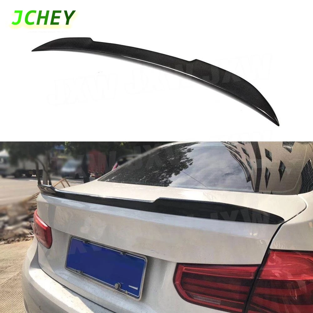 

JCHEY Rear Spoiler For BMW 3 Series F30 F80 M3 320i 328i 335i 326D 2012-2018 Spoiler Carbon Fiber Boot Lid Trim Wings FRP