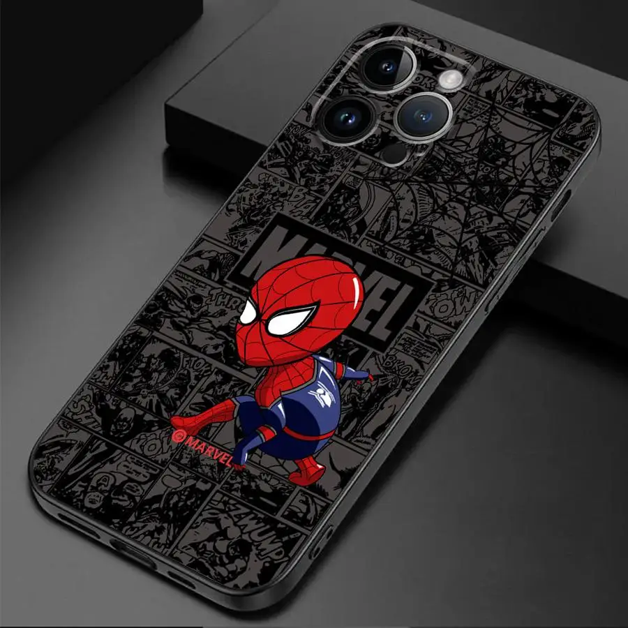 Marvel Spider Man casing ponsel imut, casing Capa silikon untuk Samsung Galaxy Note 20 Ultra S9 S8 Plus S10 Note 10 Plus Note 9 8