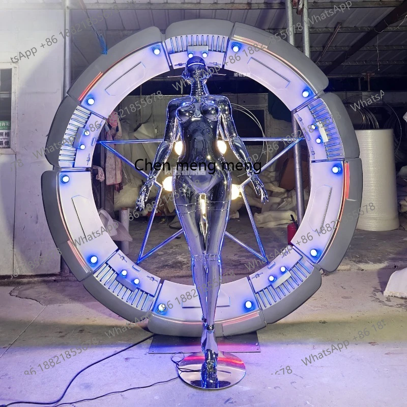 

Pentagram empty mountain base mechanical base device large ornament mirror decoration bar KTV floor lamp