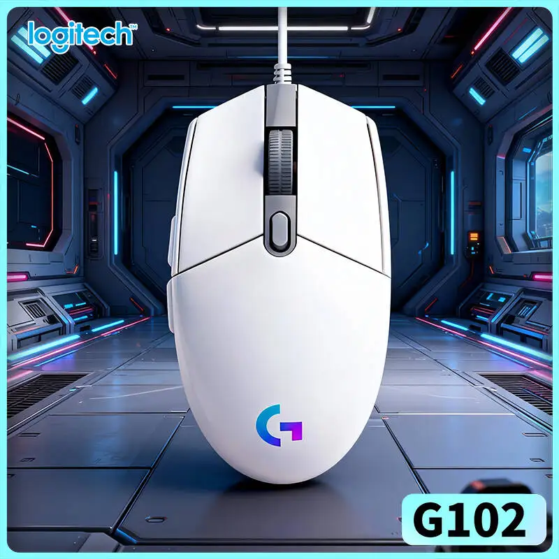 

Logitech G102 Gaming Mouse, Adjustable 200-8000 DPI, High-Speed Response, RGB Lighting for PC Gamers