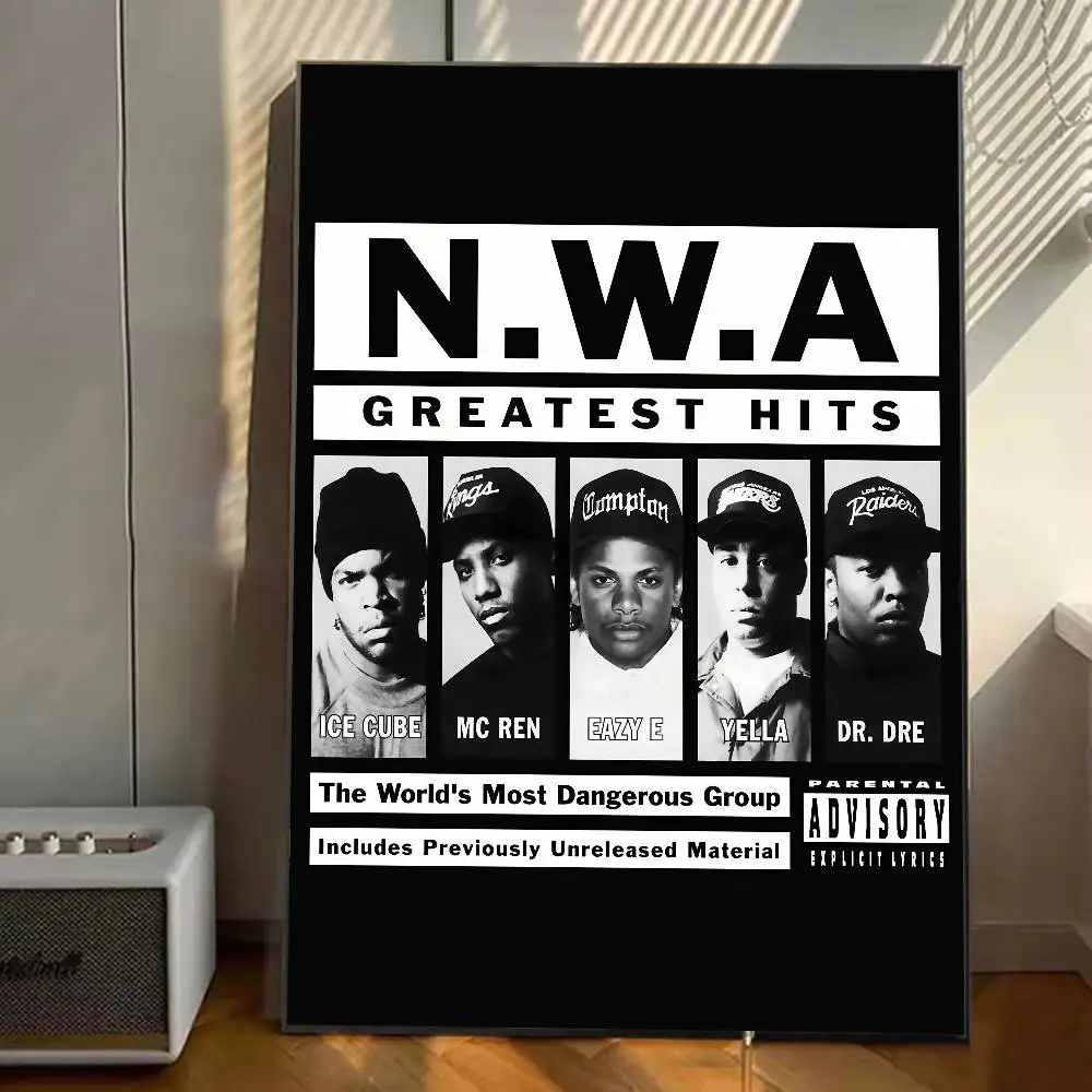 مغني الراب NWA Niggaz4Life ملصق معرض يطبع ذاتية اللصق ديكور المنزل الديكور صور مطبوعة للحوائط غرفة المعيشة ملصق