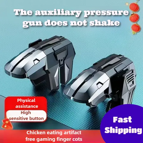 M01 ABS + alaşım 6 parmak mobil oyun tetik PUBG amaç atıcı L1 R1 anahtar düğmesi Gamepad denetleyicisi için IPhone Android evrensel