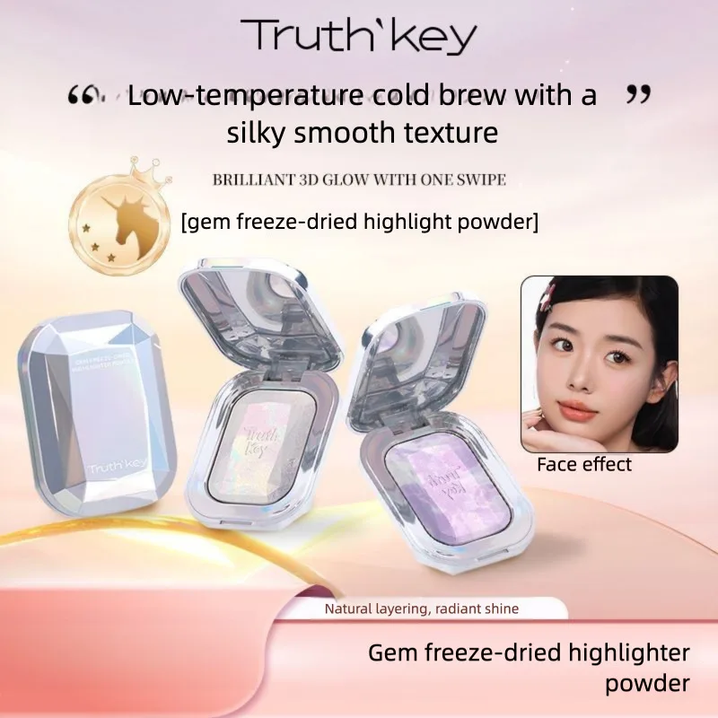 TRUTHKEY Autumn Thoughts Gemstone Freeze-Dried Highighter Sparking Fine Shimmer Deicate Water Gow Skin Cear Makeup