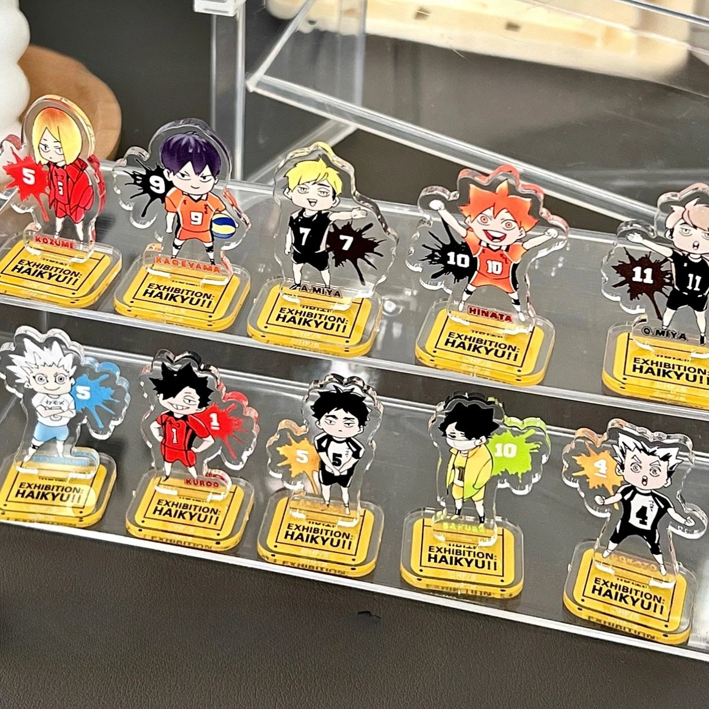 Anime Game Haikyuu!! Shoyo Hinata Tobio Kageyama Kei Tsukishima Cosplay Mini Acrylic Standing Sign Xmas Gift Ornament Decoration