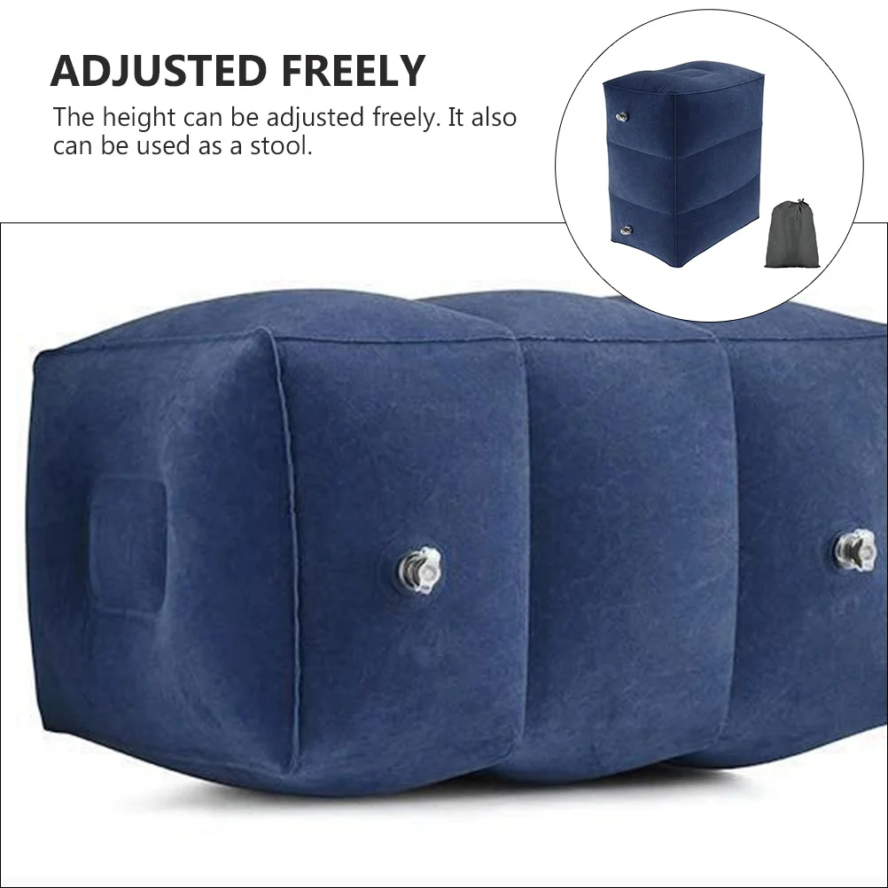 Folding Pillow Cushion Foot Stool Adjustable Footrest Crib Inflatable Traveling