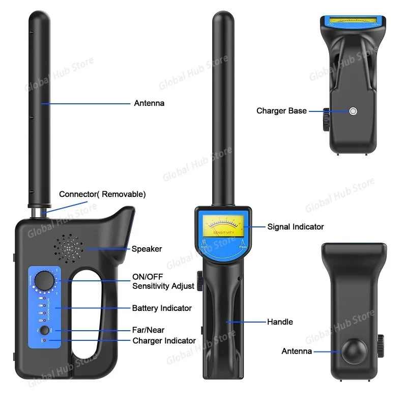 512Hz Locator Receiver Sonde Pipe Sewer Drain Camera  Handheld Detector Positioning