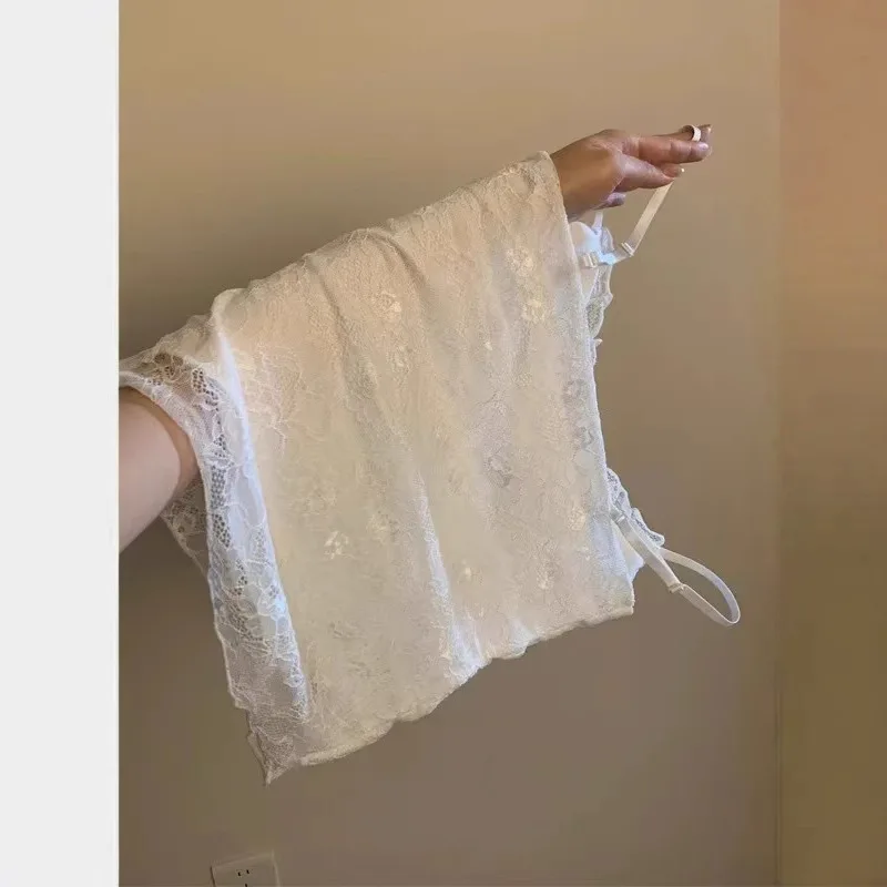 Fragrant Lace Pure Desire White with Chest Pad Sling Vest Women's 2025 New Inner Bottom Top