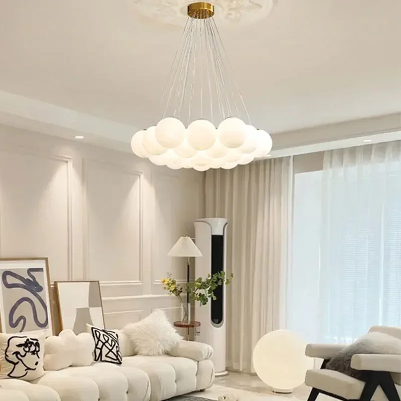 Glass Ball Bedroom Ceiling Pendant Light Lamp Chandelier Droplight for kitchen Living Dining Room Restaurant Modern French Style