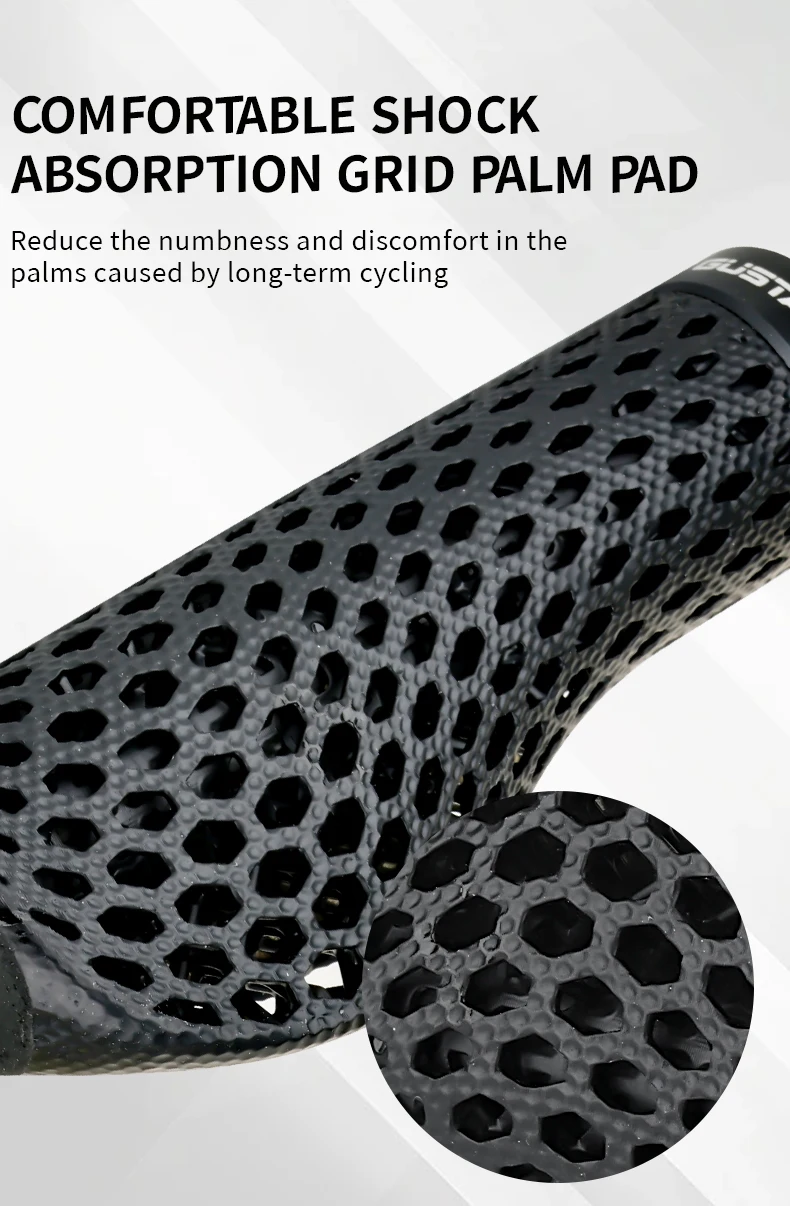 GUSTAVO 3D-gedruckte Fahrradgriffe, Stoßdämpfung, Mountainbike-Lenkerabdeckung, MTB-Griff + Expansionsschraube – Detail 6