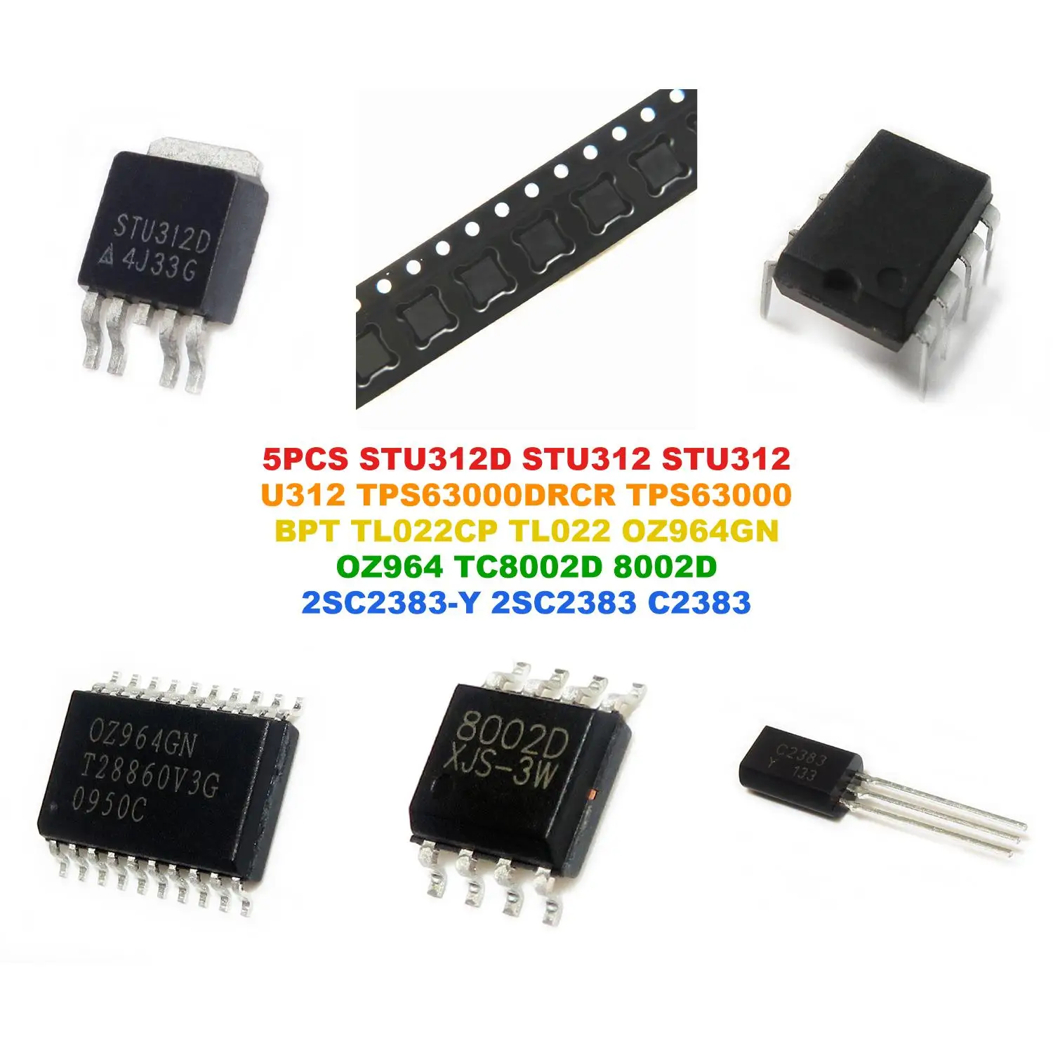 STU312D STU312 STU312 U312 TPS63000DRCR TPS63000 BPT TL022CP TL022 OZ964GN OZ964 TC8002D 8002D 2SC2383-Y 2SC2383 C2383