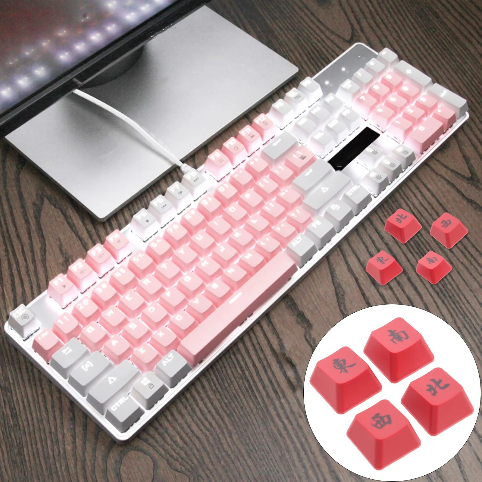 1Set Custom Mechanical Key Caps Replacement Direction Key Pbt Material Engraved Long-Lasting Mechanical Keyboard Keycap Gaming