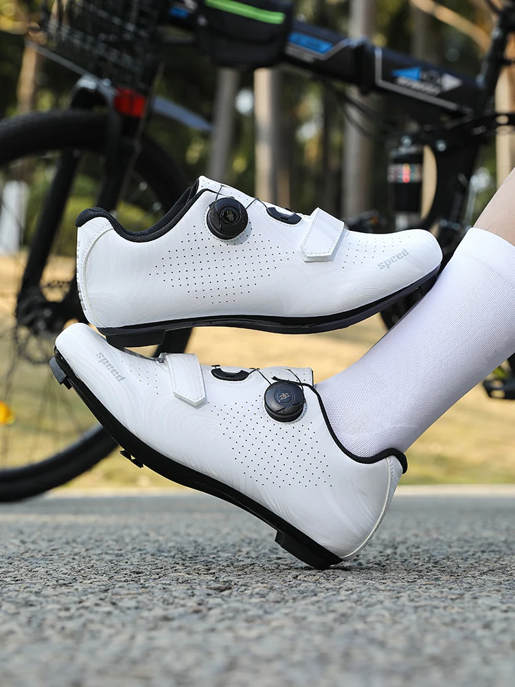 AliExpress TFanJump Men's and Women's Professional Cycling Shoes, Breathable, Non-slip, Shock-absorbing, Wear-Resistant Pedal MTB SPD Cycling Shoes