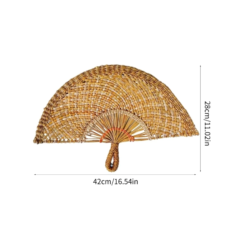 Summer Cooling Hamdmade Fan Hand Woven Straw Fan for Wall Decors and Gifting