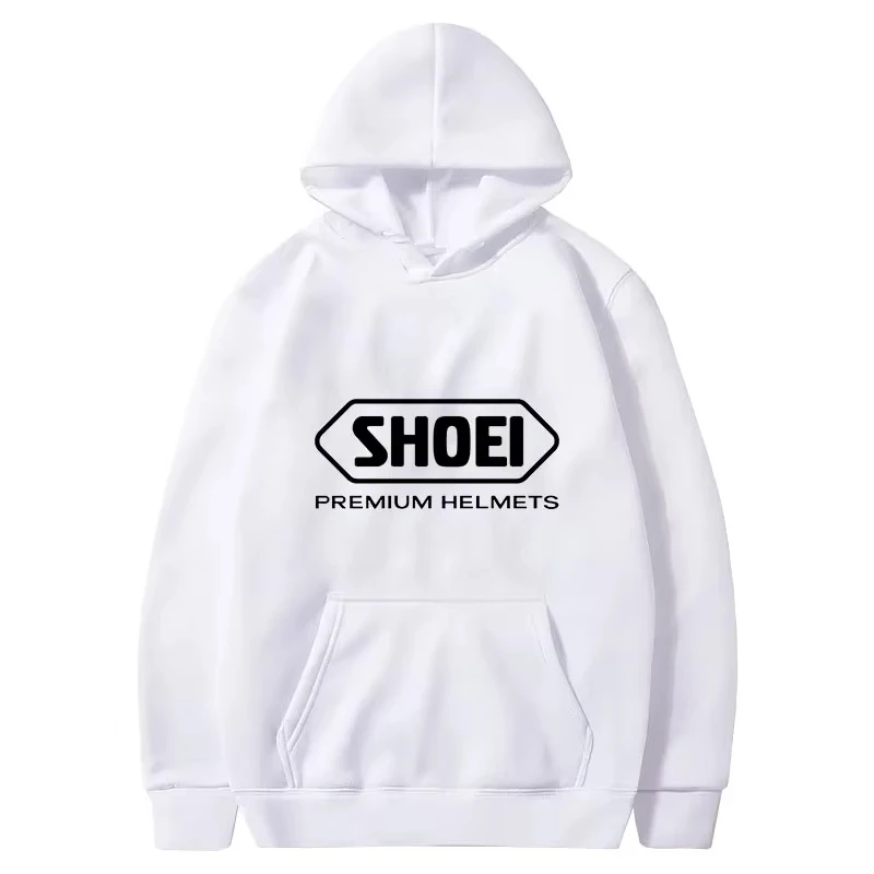 2026 Helmet printed long-sleeved hooded shirt Motorcycle culture Winter and spring model High-quality casual long-sleeved shirt