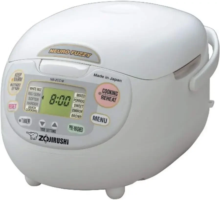 Zojirushi Neuro Fuzzy pemasak nasi 10 cangkir dan penghangat (putih Premium) baru