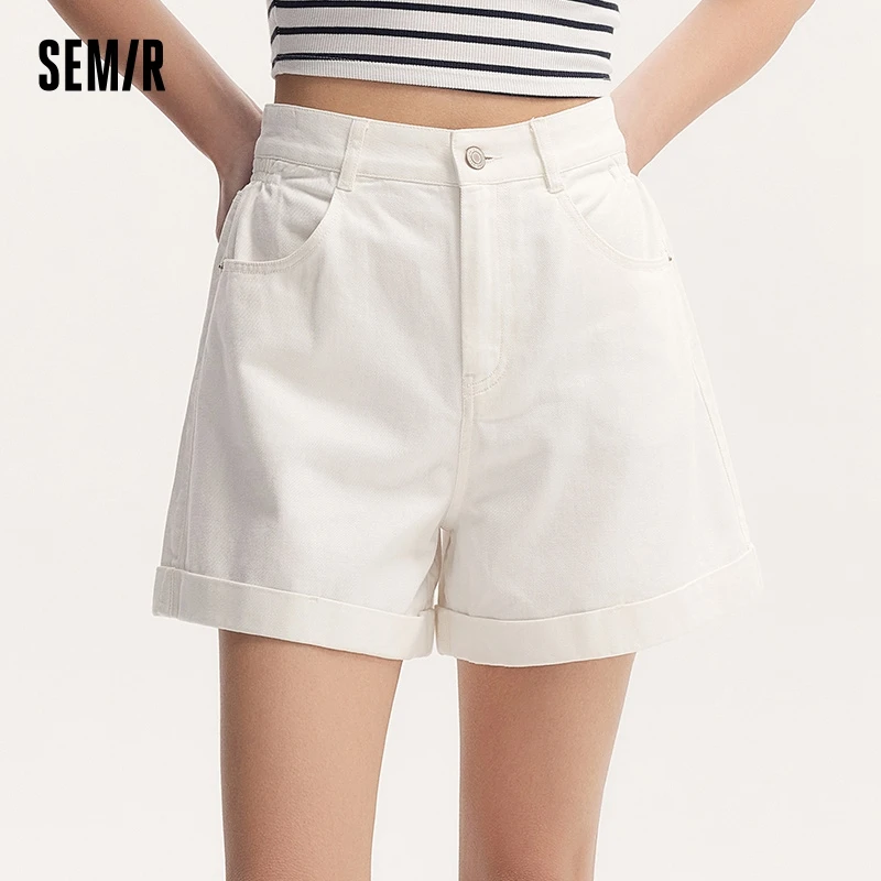 Semir Casual Pants Women Simple And Clever Design 2024 Summer New Fashionable Folded Hem Shorts For Petite Figures