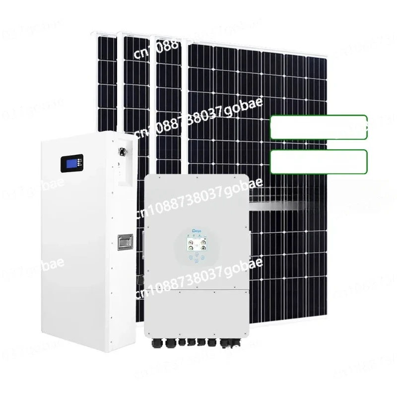 Home Lighting 48V 200Ah Battery Portable on- Off-Grid HybridPanel System All in One Complete Kit