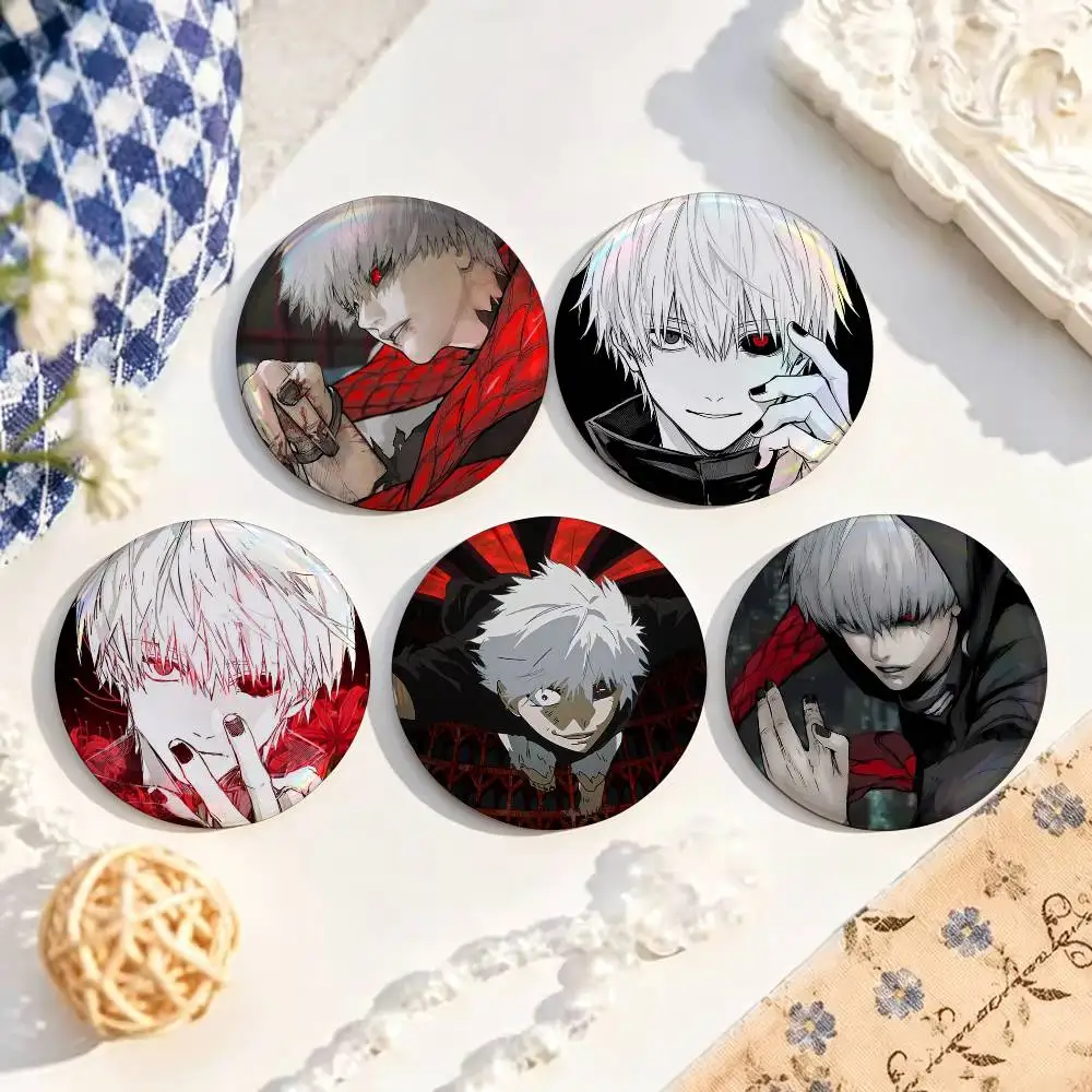 T-Tokyo Ghoul Kaneki Ken  25mm 32mm 44mm 58mm Anime Badges Brooches DIY Pins Decorations Birthday Gifts