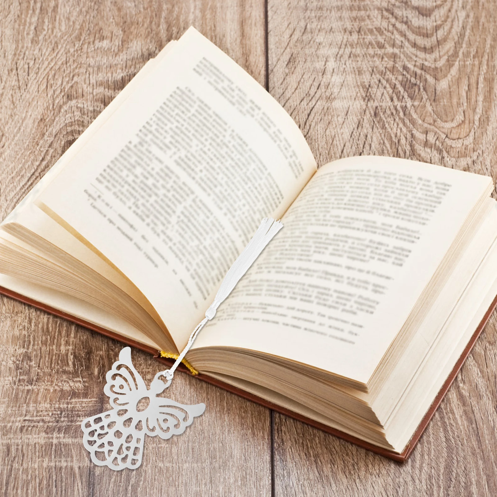 

6 Pcs Angel Bookmarks Stainless Steel Tassel Page marker Delicate Book Markers for Students Graduation Gifts bookmarks High